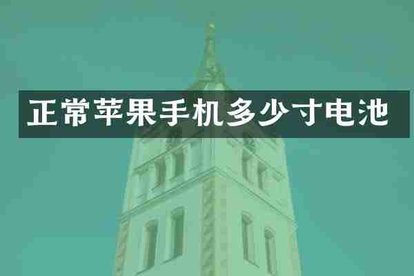 正常苹果手机多少寸电池