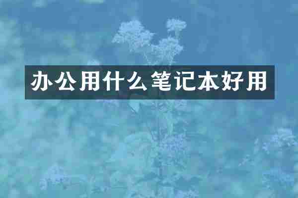 办公用什么笔记本好用