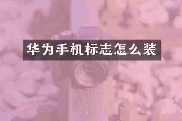 华为手机标志怎么装