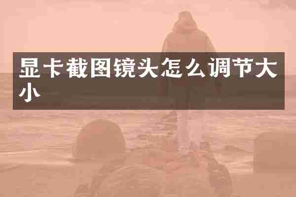 显卡截图镜头怎么调节大小