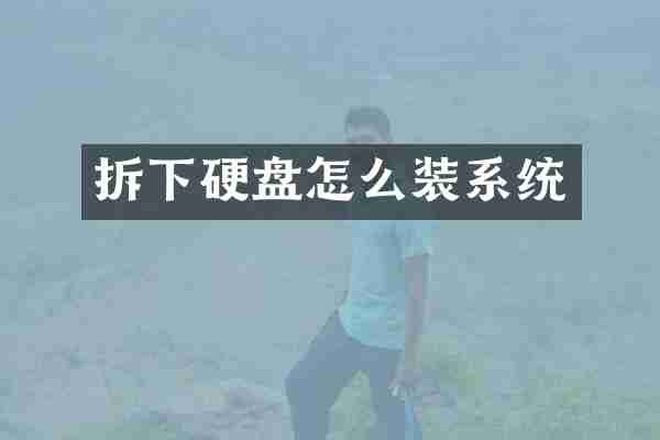 拆下硬盘怎么装系统
