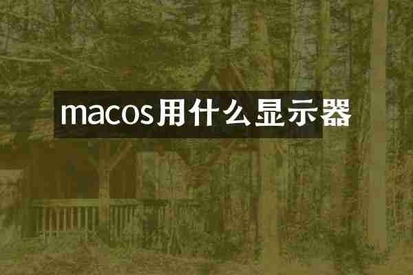 macos用什么显示器