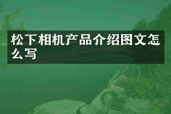 松下相机产品介绍图文怎么写