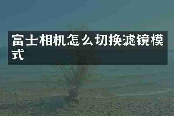富士相机怎么切换滤镜模式