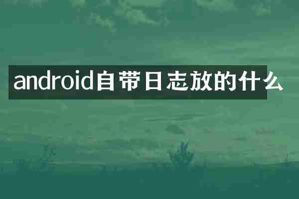 android自带日志放的什么
