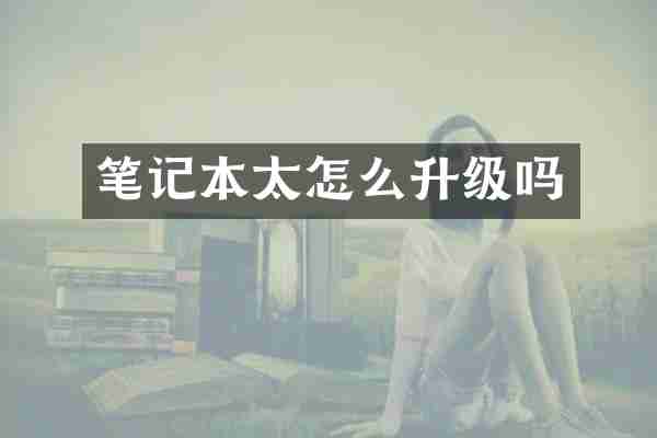 笔记本太怎么升级吗