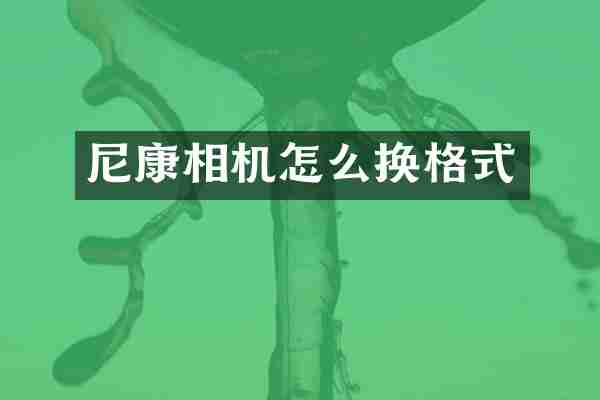 尼康相机怎么换格式