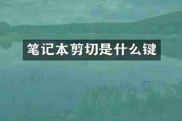 笔记本剪切是什么键