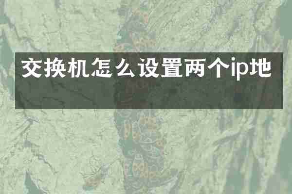 交换机怎么设置两个ip地址