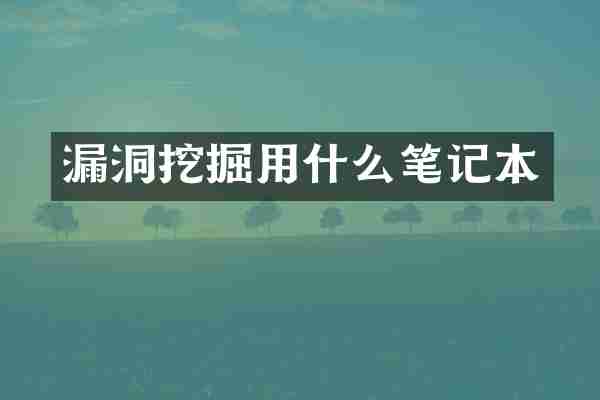 漏洞挖掘用什么笔记本