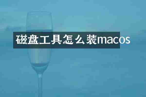 磁盘工具怎么装macos