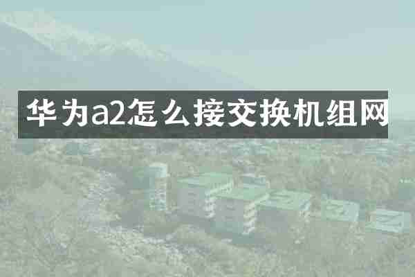 华为a2怎么接交换机组网