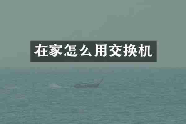 在家怎么用交换机