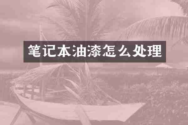 笔记本油漆怎么处理