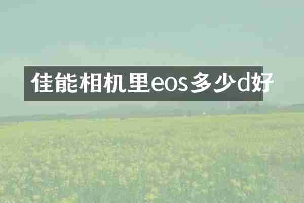 佳能相机里eos多少d好