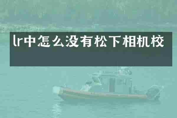 lr中怎么没有松下相机校正