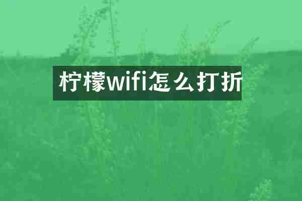 柠檬wifi怎么打折
