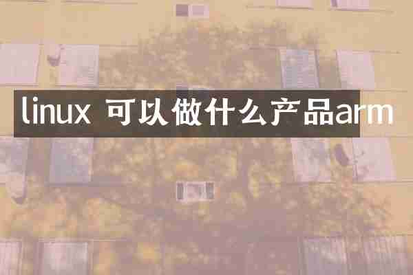 linux 可以做什么产品arm