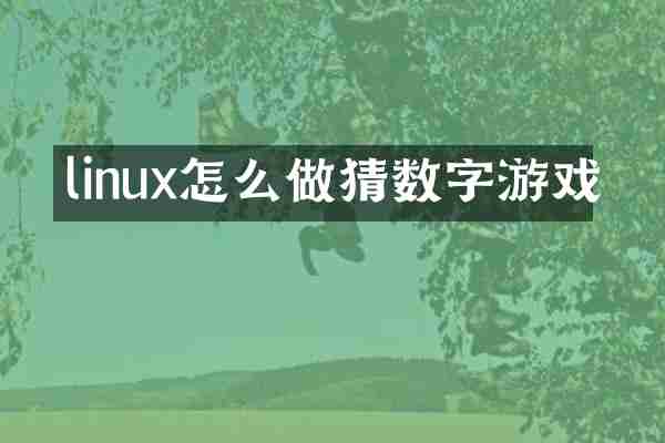 linux怎么做猜数字游戏