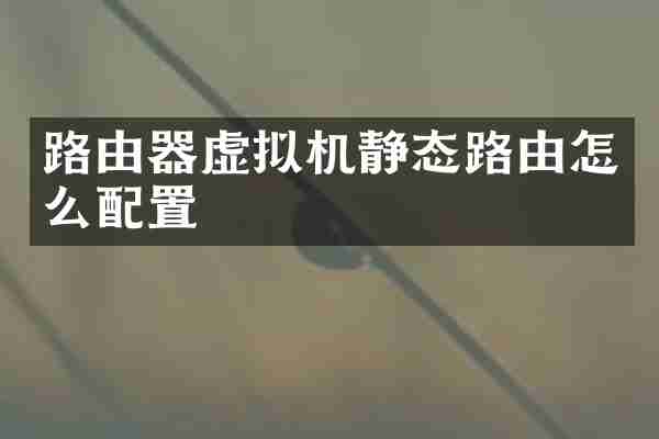 路由器虚拟机静态路由怎么配置