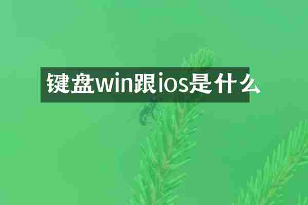 键盘win跟ios是什么