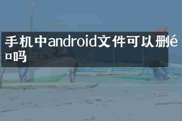 手机中android文件可以删除吗
