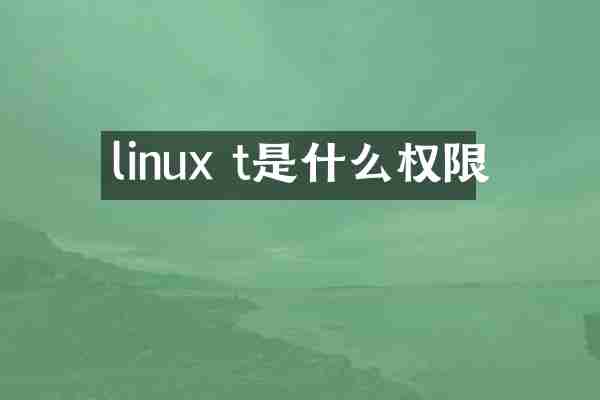linux t是什么权限