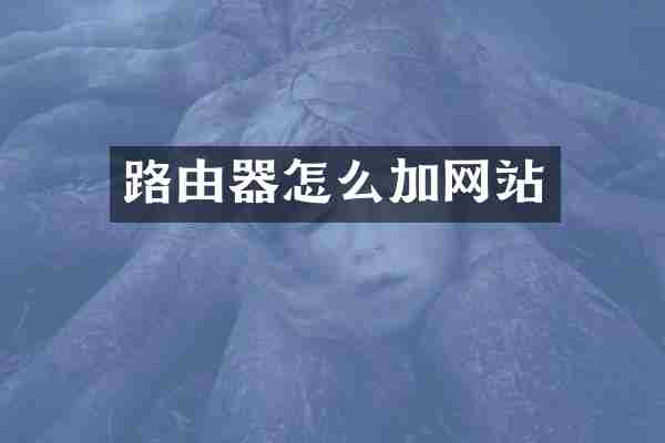 路由器怎么加网站