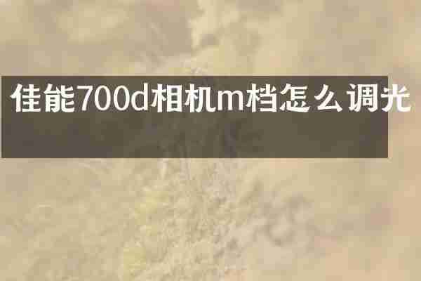 佳能700d相机m档怎么调光圈