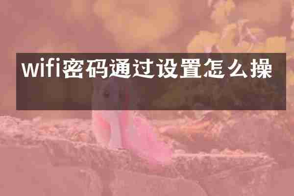wifi密码通过设置怎么操作