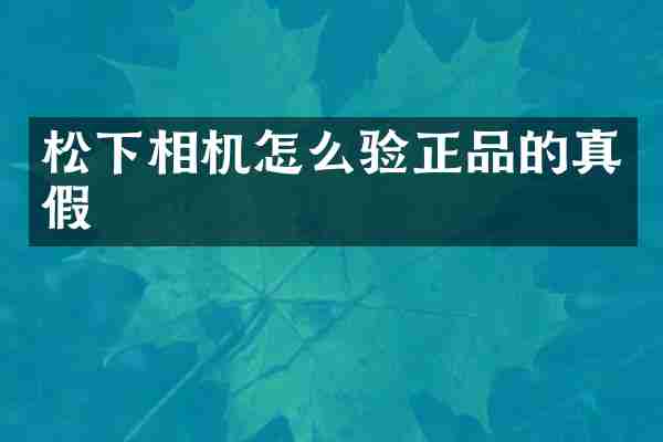 松下相机怎么验正品的真假