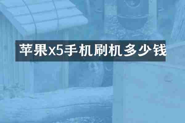 苹果x5手机刷机多少钱