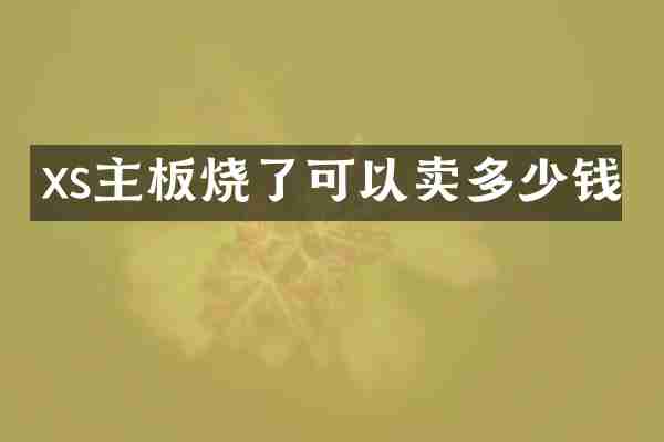 xs主板烧了可以卖多少钱