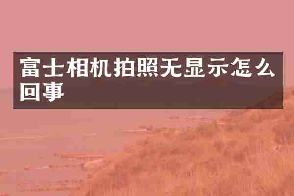 富士相机拍照无显示怎么回事