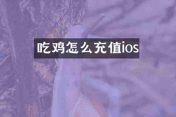 吃鸡怎么充值ios