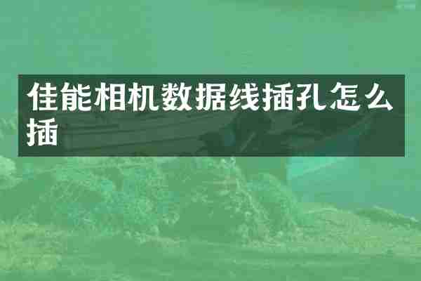 佳能相机数据线插孔怎么插