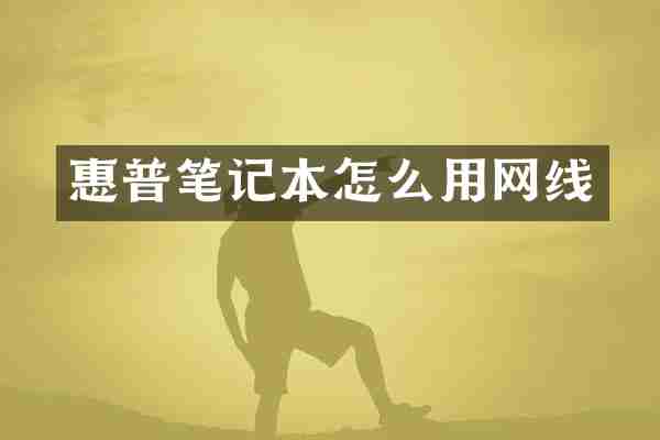惠普笔记本怎么用网线
