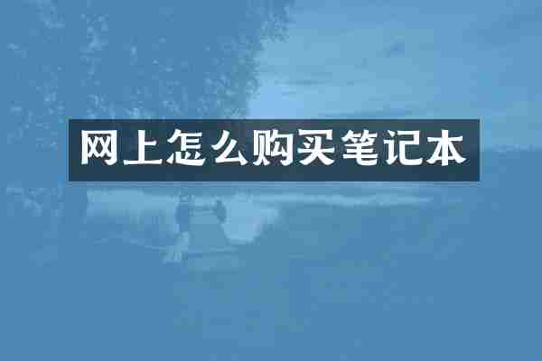 网上怎么购买笔记本