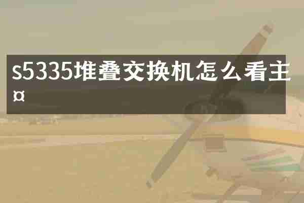 s5335堆叠交换机怎么看主备