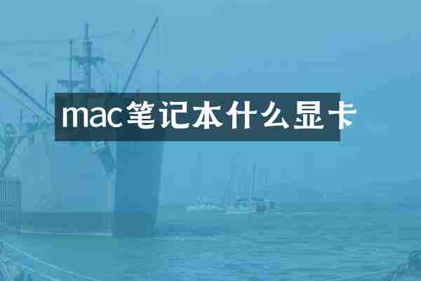 mac笔记本什么显卡