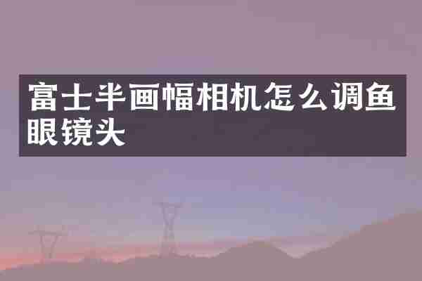 富士半画幅相机怎么调鱼眼镜头