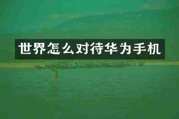 世界怎么对待华为手机