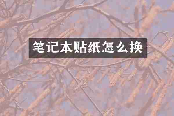 笔记本贴纸怎么换