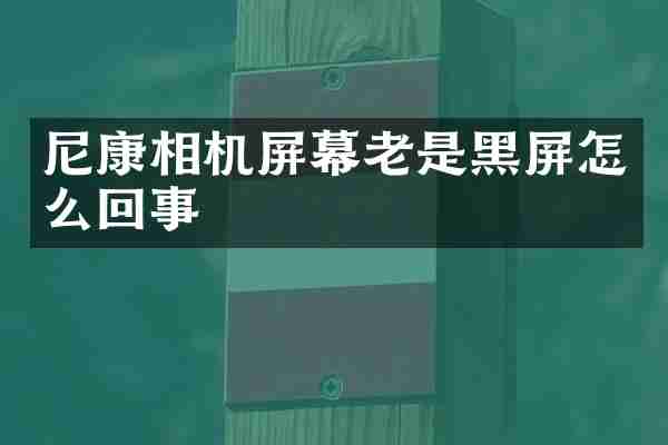 尼康相机屏幕老是黑屏怎么回事