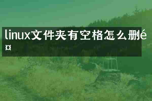 linux文件夹有空格怎么删除