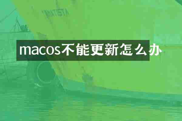 macos不能更新怎么办