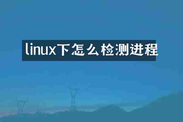 linux下怎么检测进程