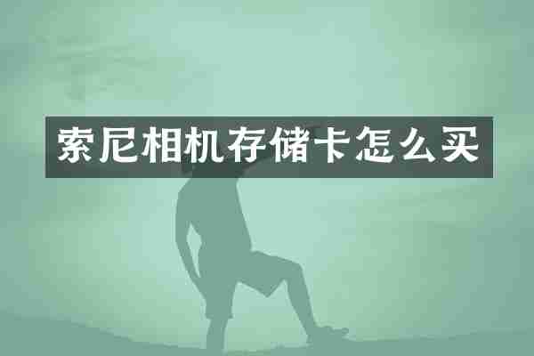 索尼相机存储卡怎么买