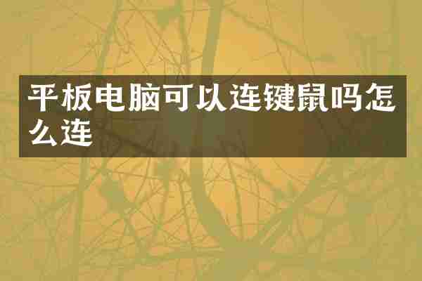 平板电脑可以连键鼠吗怎么连