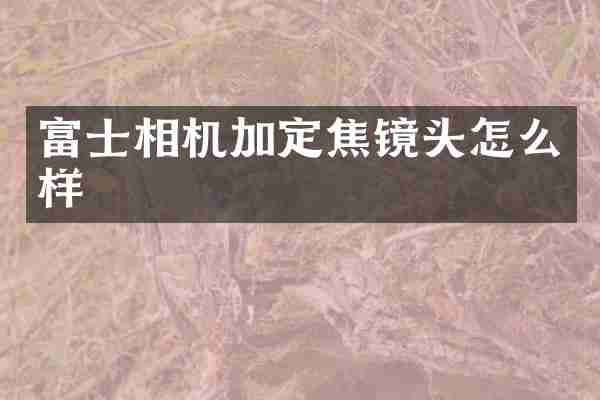 富士相机加定焦镜头怎么样